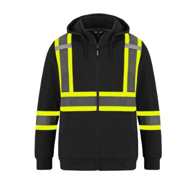 CSW - Infinity - Hi-Vis Full Zip Hooded Sweatshirt w/ Detachable Hood Thumbnail